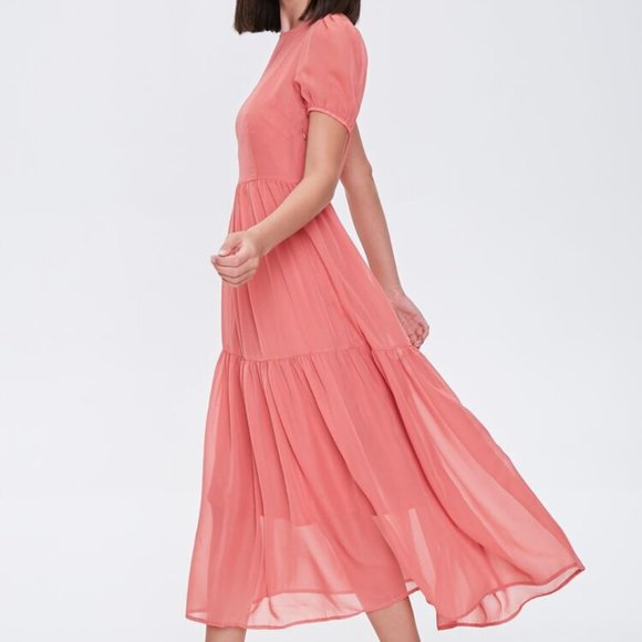 Forever21 Dresses & Skirts - (NWT) Forever21 - rose tiered midi dress (large)